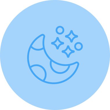 Ay ağ simgesinin vektör illüstrasyonu