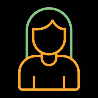 kadın simge vektör illüstrasyonu