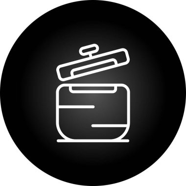 Bir kahve makinesi simgesinin vektör çizimi