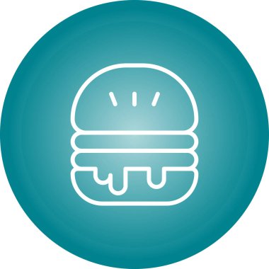 Benzersiz Burger Vektör Kabartma Simgesi