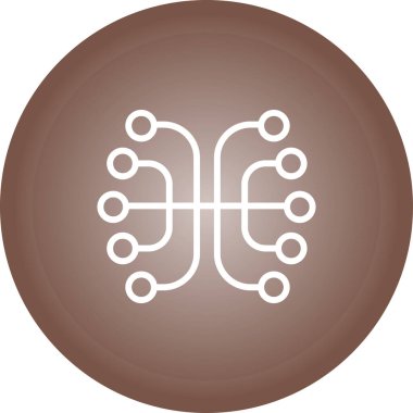 Modern b 'nin vektör çizimi çip simgesinden yoksun