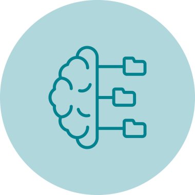 Beyin. Web simgesi basit illüstrasyon