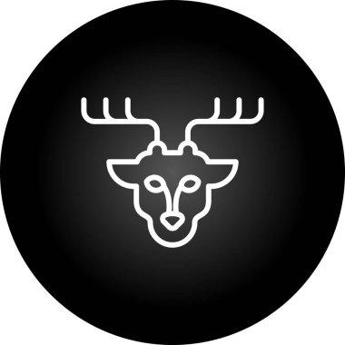 Geyik simge vektör çizim