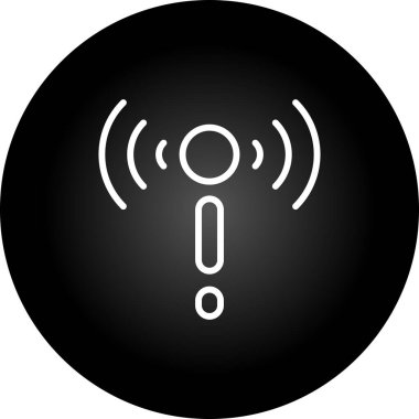 Alarm simgesi. Beyaz arka plan üzerinde Internet düğmesi