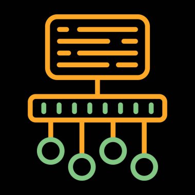 Veri analiz simgesi, vektör illüstrasyonu