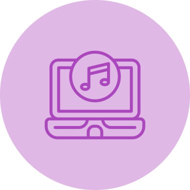 dizüstü bilgisayar simgesi web basit illüstrasyon