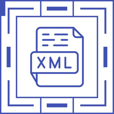 xml dosya biçimi simgesi, vektör illüstrasyonu