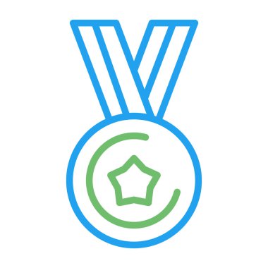 Madalya web simgesi vektör illüstrasyonu 