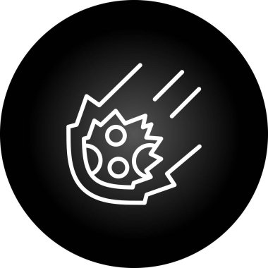 Meteor web simgesi vektör illüstrasyonu