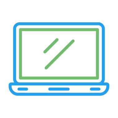 dizüstü bilgisayar simgesi web basit illüstrasyon