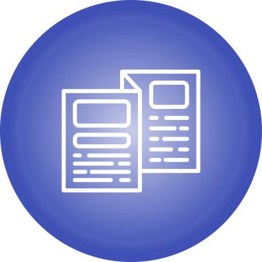 Broşür web simgesi vektör illüstrasyonu