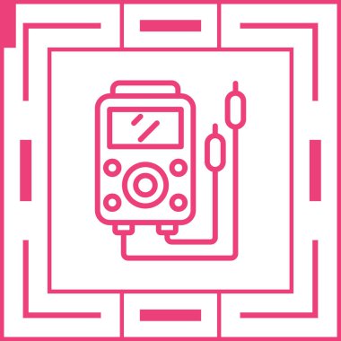 Çoklu metre web simgesi vektör illüstrasyonu