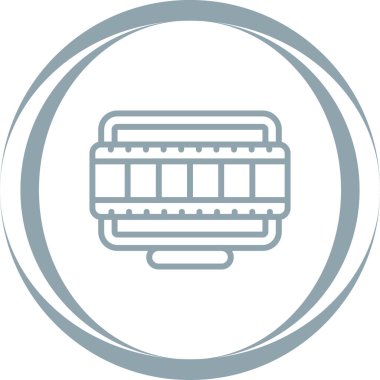 Masaüstü Bilgisayar Web simgesi vektör çizimi