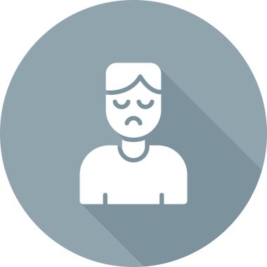 Tek bir izole edilmiş kullanıcı avatar simgesinin vektör çizimi