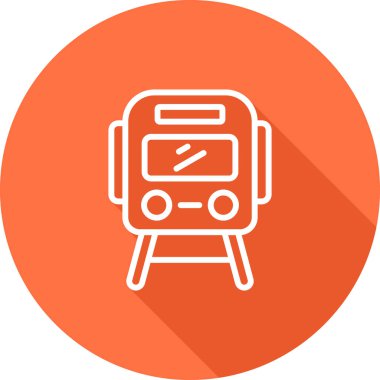 Bir tren simgesinin vektör illüstrasyonu