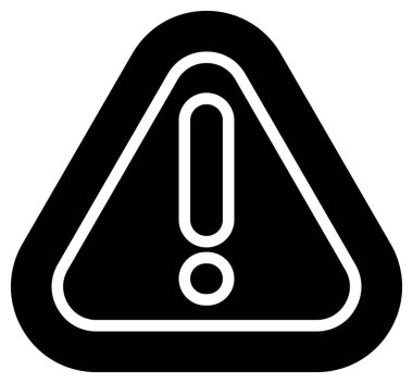 uyarı işareti simgesi, vektör illüstrasyonu