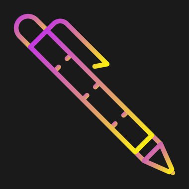 kalem ve kalem rengi ikon vektörü. Kalem işareti. izole edilmiş sınır sembolü çizimi
