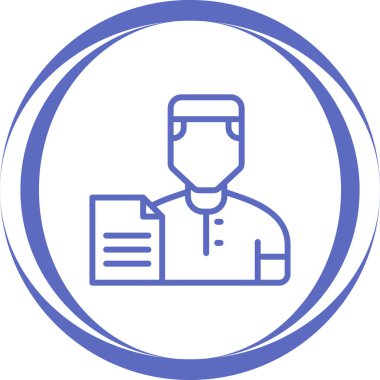 Doktor. Web simgesi basit illüstrasyon