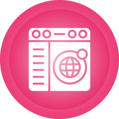 Çamaşır Makinesi Kabartma Çemberi Vektör Simgesi Tasarımı