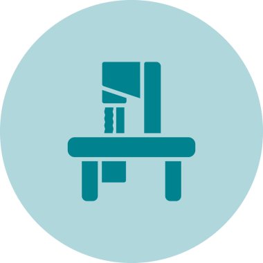 Sandalye. Web simgesi basit illüstrasyon