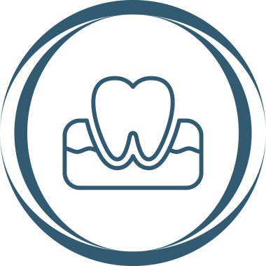 Diş simgesi, vektör illüstrasyonu