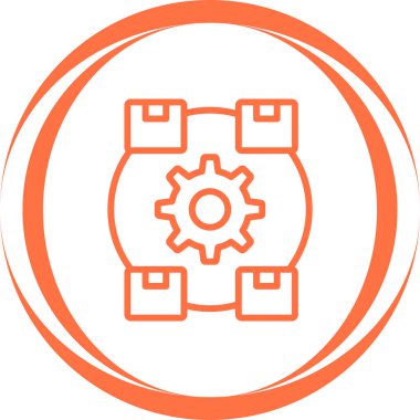 Teçhizat Web simgesi basit illüstrasyon
