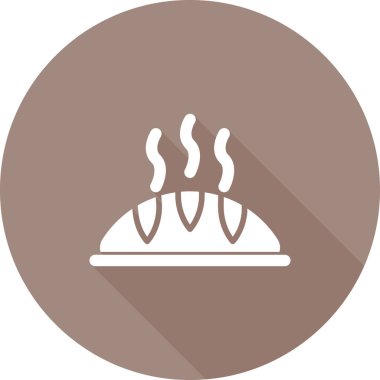 Yemek. Web simgesi basit illüstrasyon