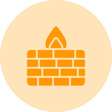 Yangın. Web simgesi basit illüstrasyon