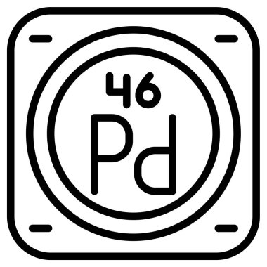 metal kimyasal element simgesi, basit satır biçimi