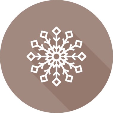 kar Tanesi simgesi vektör çizimi