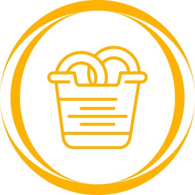 Yiyecek ve içecek ikonunun vektör illüstrasyonu