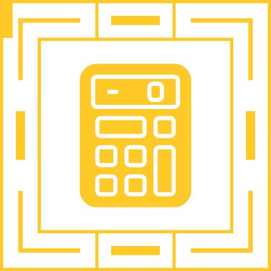 Moda Biçiminde Hesaplayıcı Simgesi İzole Arkaplan