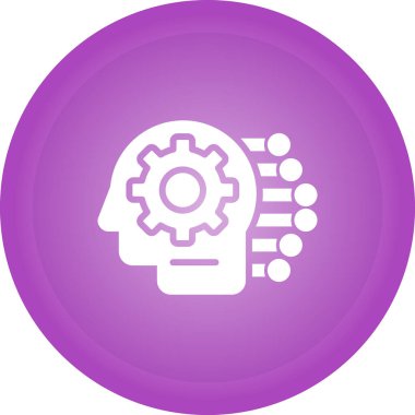 Beyin. Web simgesi basit illüstrasyon