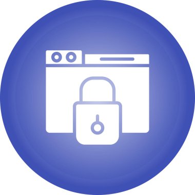 Ağ kilidi. Web simgesi basit illüstrasyon