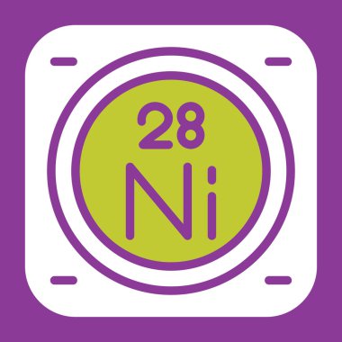 Nikel kimyasal element simgesi, basit satır biçimi