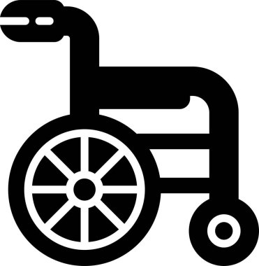 Tekerlekli sandalye simge vektör illüstrasyonunu pasifleştirdi
