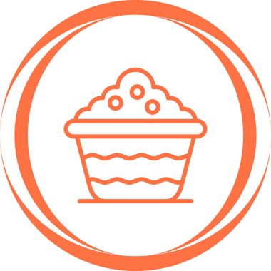 cupcake vektör illüstrasyonu modern basit tasarım