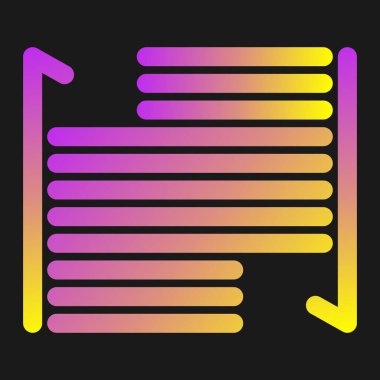 Gökkuşağı gradyan çizgi yazı tipi. vektör illüstrasyonu