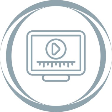 bilgisayar vektör simgesi modern çizgi vektör çizimi