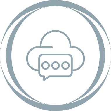 Bulut simgesi vektör illüstrasyonu