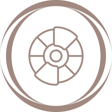 Dairesel bir simgenin vektör illüstrasyonu