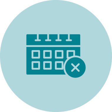 Takvim simgesinin vektör illüstrasyonu