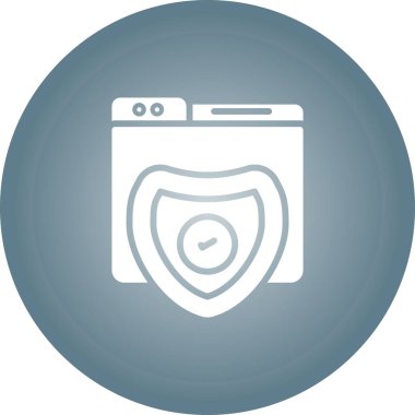 Kalkan simgesinin vektör illüstrasyonu