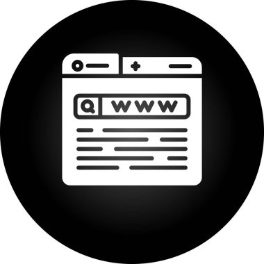 tarayıcı simgesi, vektör illüstrasyonu