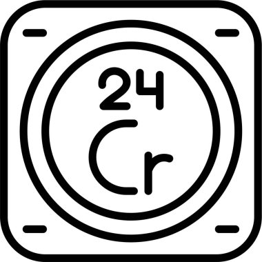 Krom kimyasal element simgesi, basit satır biçimi