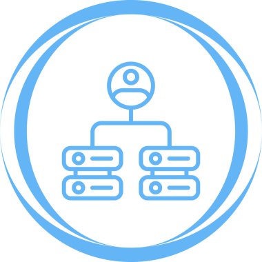 veritabanı. Web simgesi basit illüstrasyon