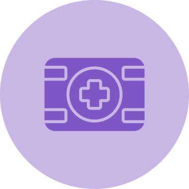 Tıbbi malzeme vektör ikonu. düz biçim sembolü