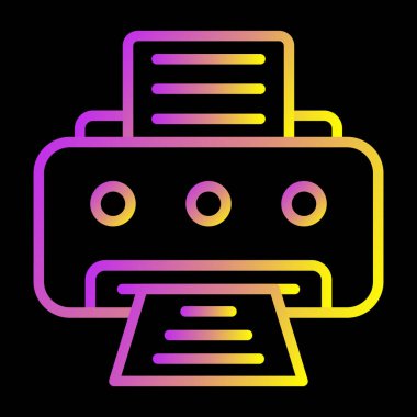 Yazıcı simgesi, vektör illüstrasyonu