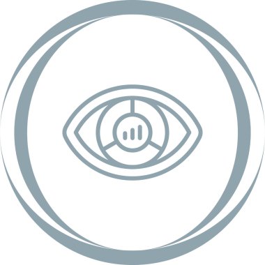 Benzersiz göz vektör çizgisi simgesi