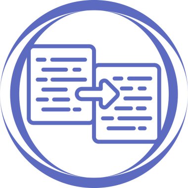 Bir belge simgesinin vektör illüstrasyonu